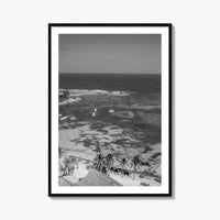 Akumal Black and White Fine Art Photo Print, Quintana Roo Riviera Maya Mexico Poster