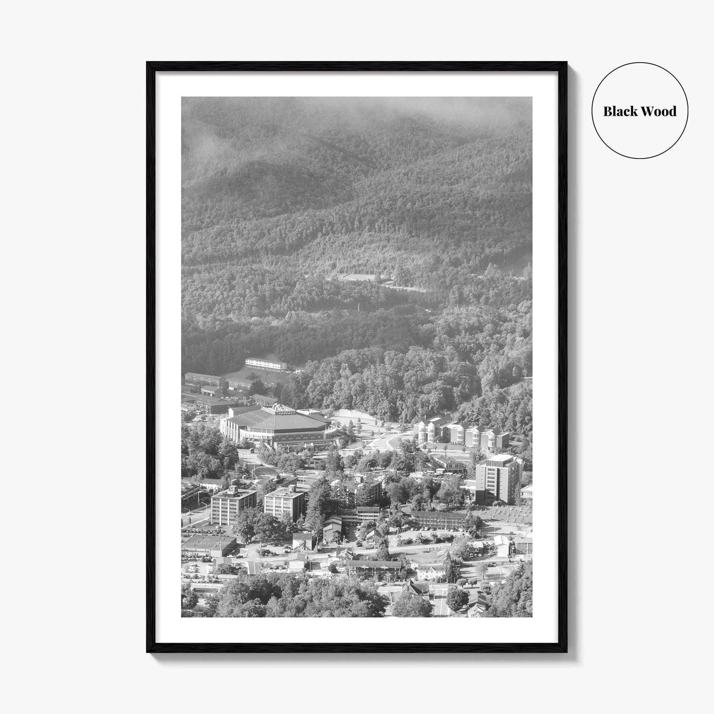 Boone Black and White Fine Art Photo Print, Howards Knob North Carolina Poster
