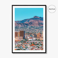 El Paso Skyline Fine Art Photo Print, Downtown, Texas USA, Wall Art Poster
