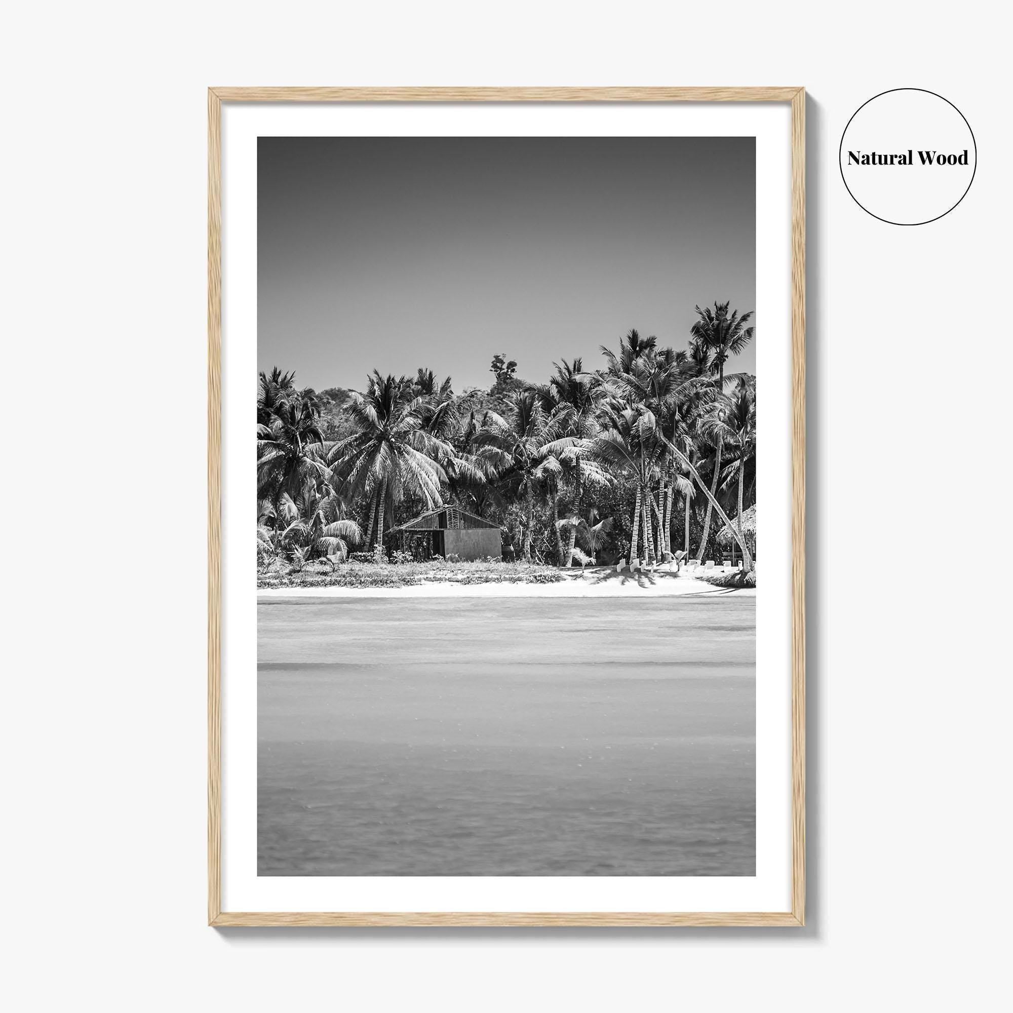 Punta Cana Black and White Fine Art Photo Print, Dominican Republic Poster