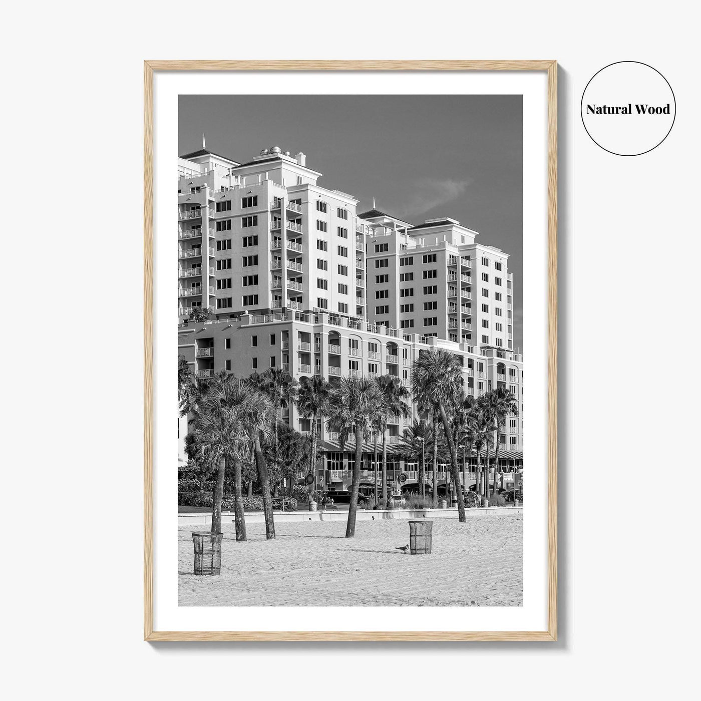 Clearwater Beach Black and White Fine Art Photo Print, Florida, Gulf of Mexico Poster