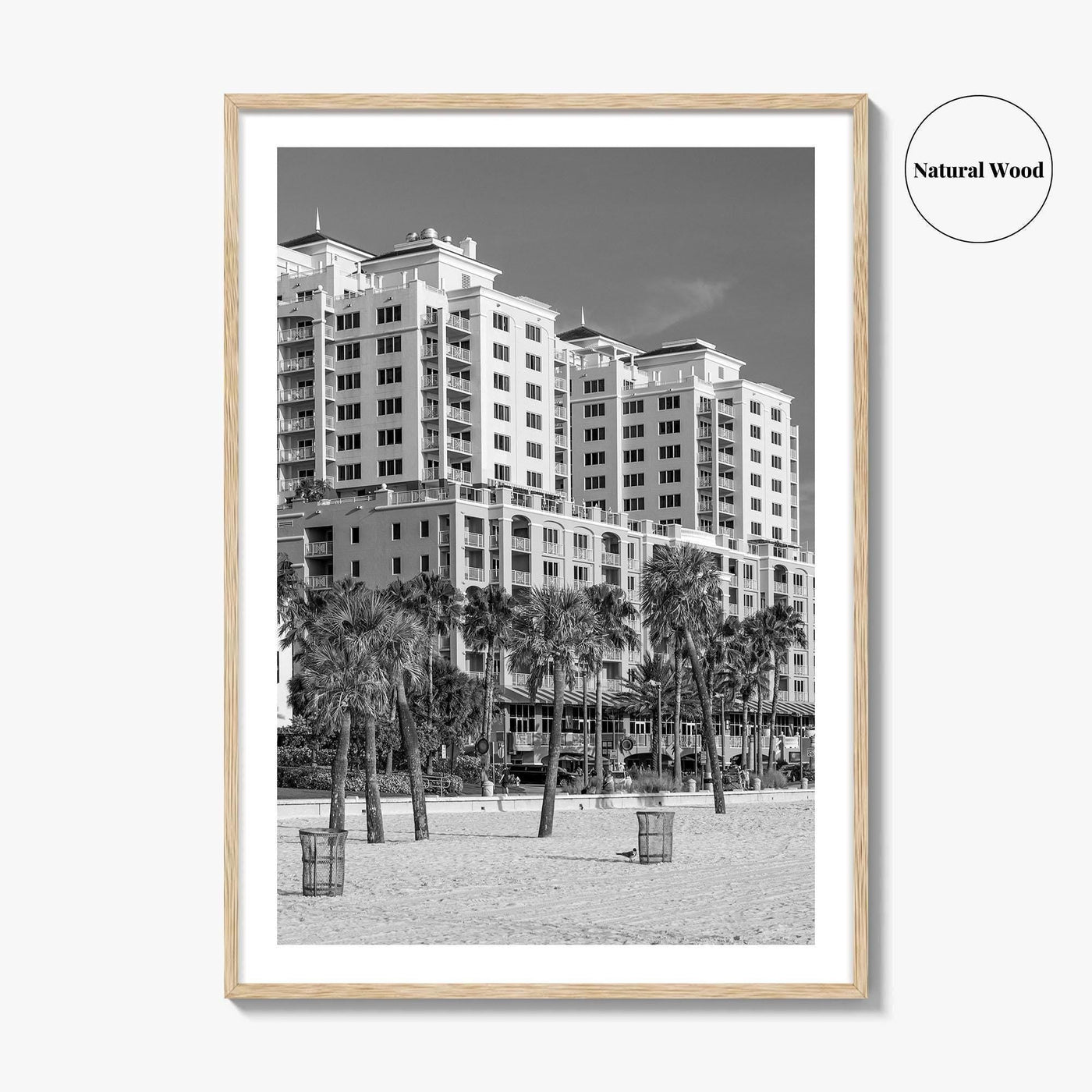 Clearwater Beach Black and White Fine Art Photo Print, Florida, Gulf of Mexico Poster
