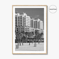 Clearwater Beach Black and White Fine Art Photo Print, Florida, Gulf of Mexico Poster