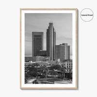Corpus Christi Skyline Black and White Fine Art Photo Print, Texas Poster, USA Poster