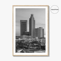 Corpus Christi Skyline Black and White Fine Art Photo Print, Texas Poster, USA Poster