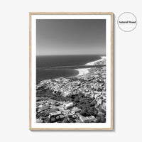 Corona Del Mar Black and White Fine Art Photo Print, Newport Beach California, Aerial