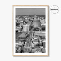 Dayton Skyline Black and White Fine Art Photo Print, Ohio, USA, Wall Decor, Poster