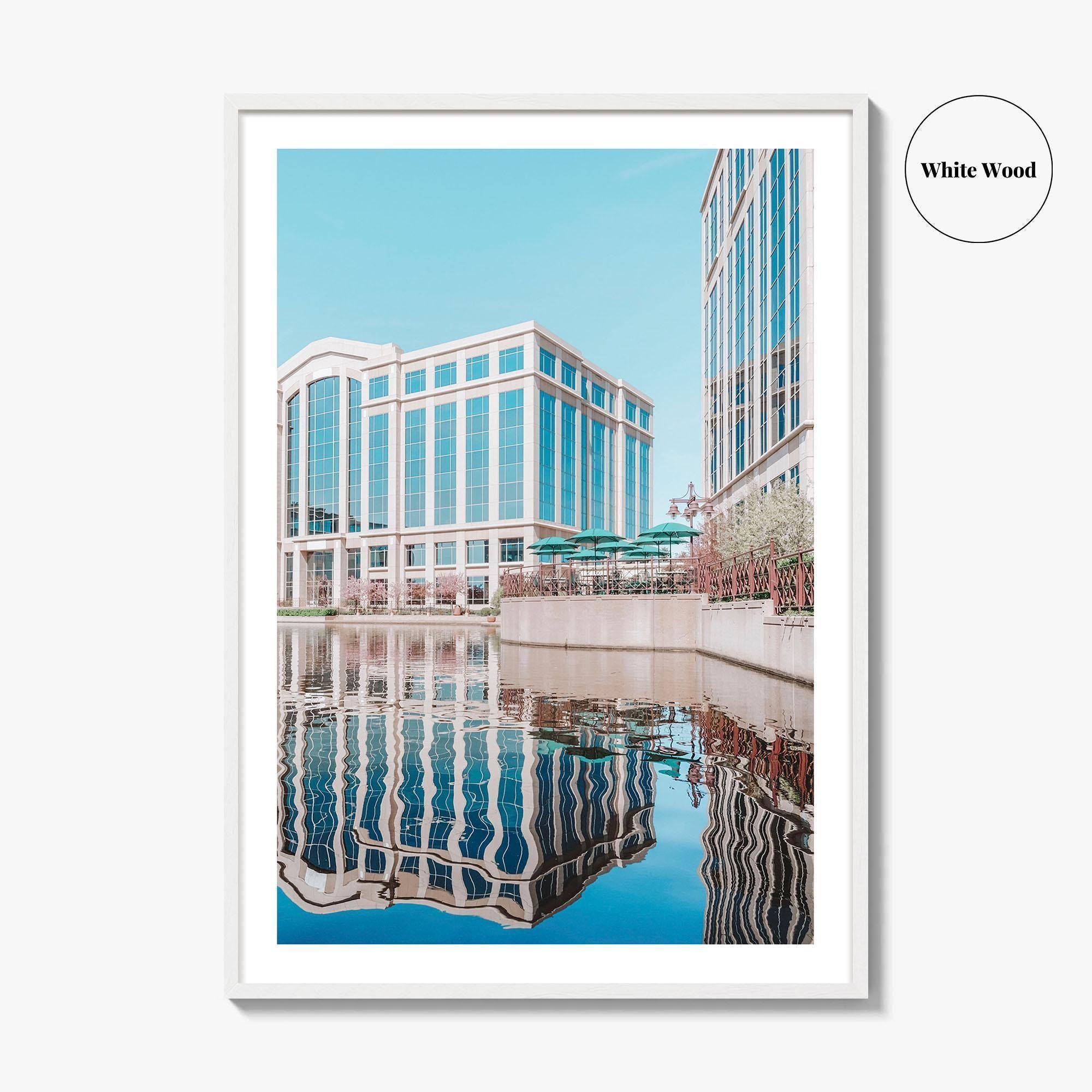 Bloomington Fine Art Photo Print, Minnesota Wall Decor, Office Park Lake Reflection Poster, USA
