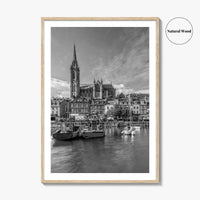 Cork Black and White Fine Art Photo Print, Cobh Cathedral Ireland Poster