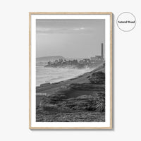 Carlsbad Black and White Fine Art Photo Print, San Diego Power Plant California Poster