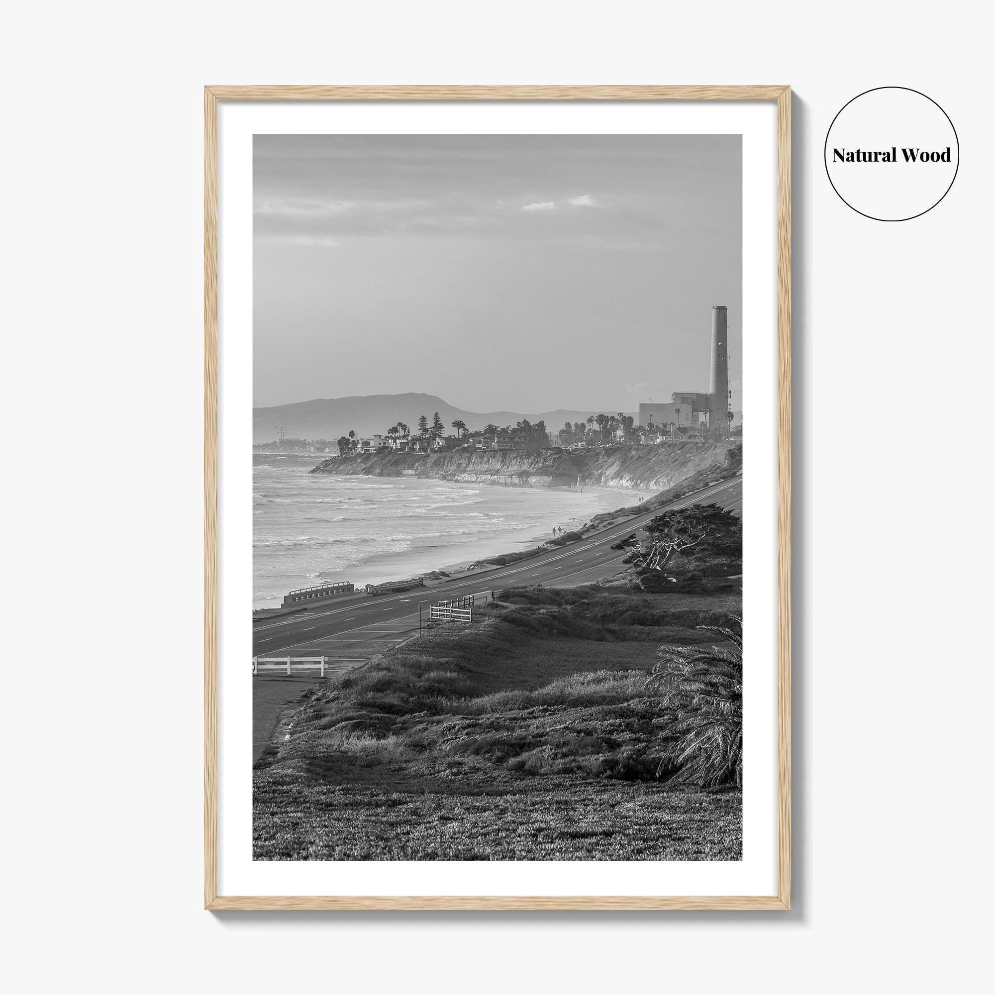 Carlsbad Black and White Fine Art Photo Print, San Diego Power Plant California Poster