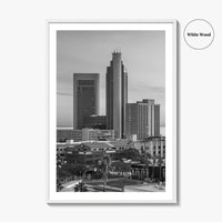 Corpus Christi Skyline Black and White Fine Art Photo Print, Texas Poster, USA Poster