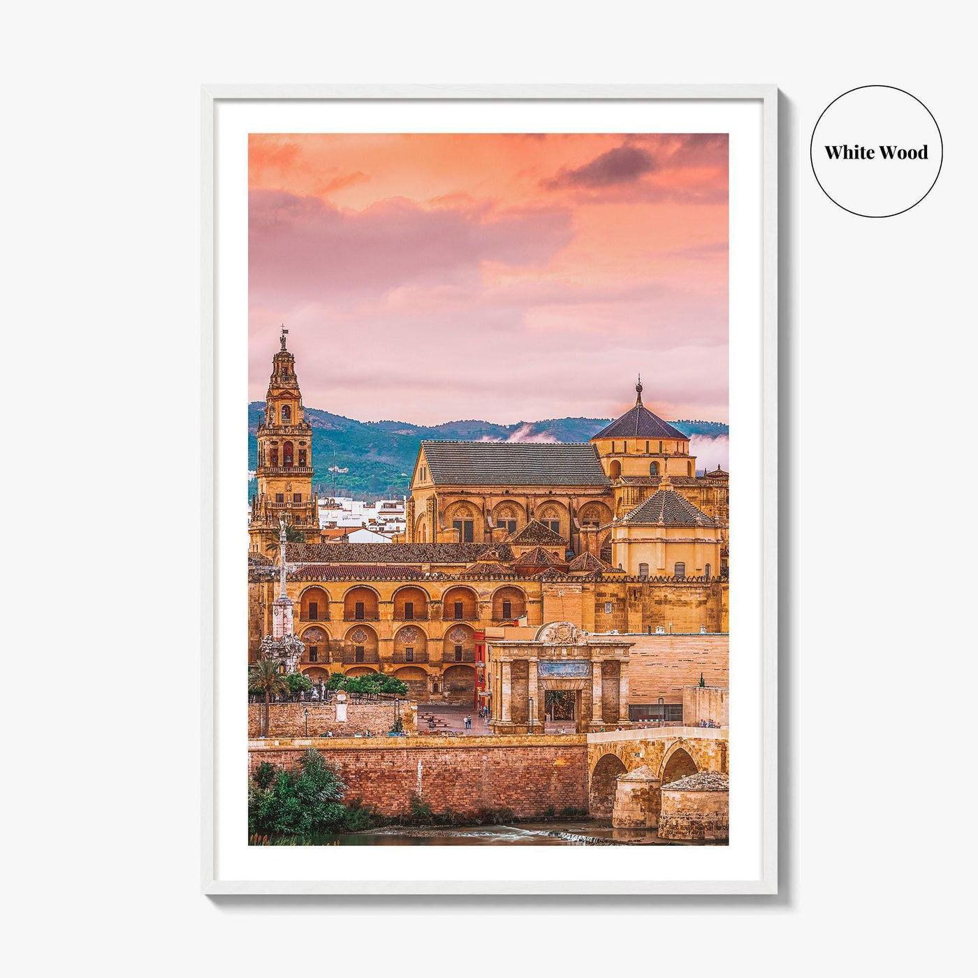 Cordoba Spain Fine Art Photo Print, Mezquita Cathedral, Roman Bridge, Andalusia Wall Decor, Poster