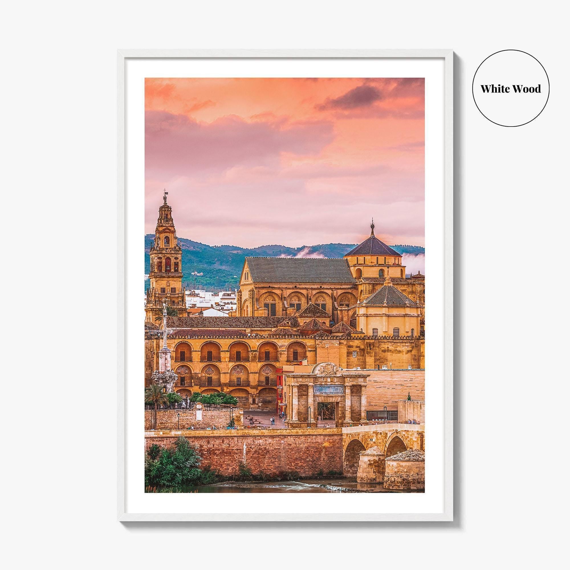 Cordoba Spain Fine Art Photo Print, Mezquita Cathedral, Roman Bridge, Andalusia Wall Decor, Poster