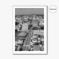 Dayton Skyline Black and White Fine Art Photo Print, Ohio, USA, Wall Decor, Poster