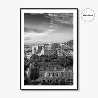 Athens Black and White Fine Art Photo Print, Acropolis Parthenon, Greece Wall Decor Poster