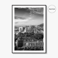 Athens Black and White Fine Art Photo Print, Acropolis Parthenon, Greece Wall Decor Poster
