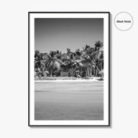 Punta Cana Black and White Fine Art Photo Print, Dominican Republic Poster