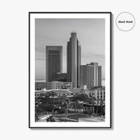 Corpus Christi Skyline Black and White Fine Art Photo Print, Texas Poster, USA Poster
