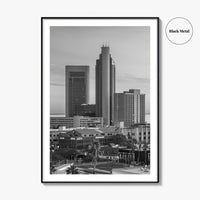 Corpus Christi Skyline Black and White Fine Art Photo Print, Texas Poster, USA Poster