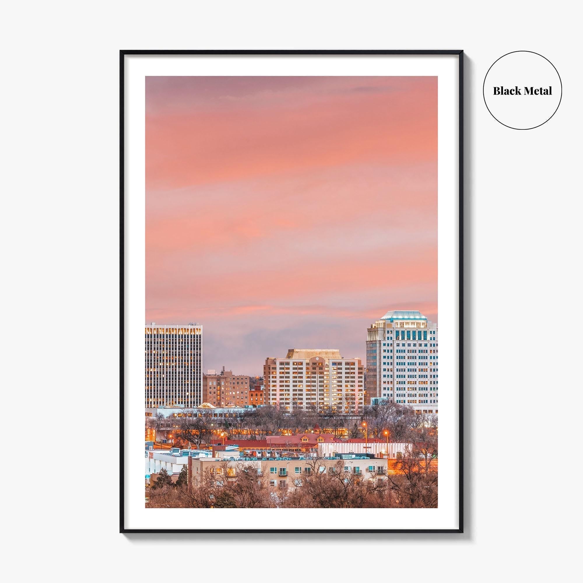 Colorado Springs Skyline Fine Art Photo Print, CO, USA, Wall Decor Poster