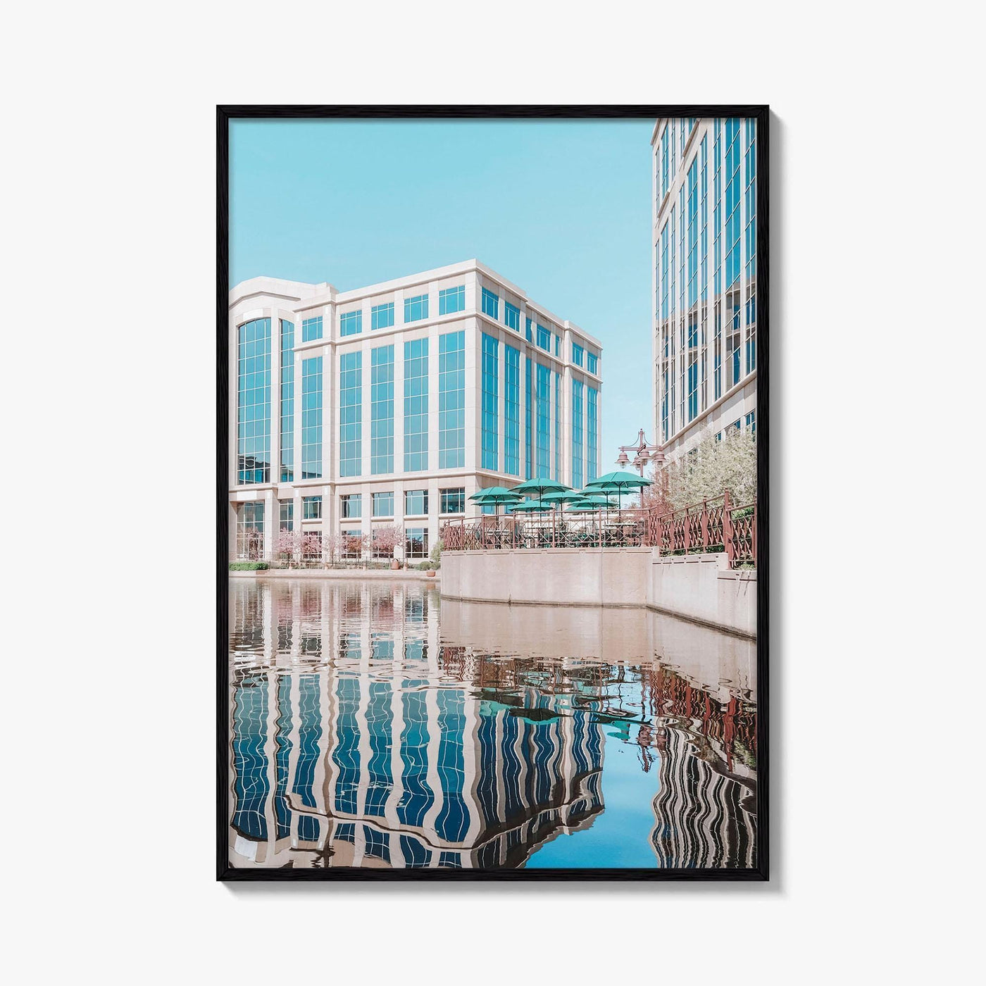 Bloomington Fine Art Photo Print, Minnesota Wall Decor, Office Park Lake Reflection Poster, USA