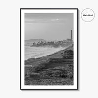 Carlsbad Black and White Fine Art Photo Print, San Diego Power Plant California Poster