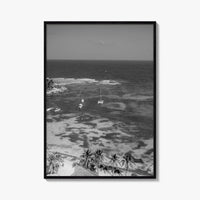 Akumal Black and White Fine Art Photo Print, Quintana Roo Riviera Maya Mexico Poster