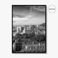 Athens Black and White Fine Art Photo Print, Acropolis Parthenon, Greece Wall Decor Poster