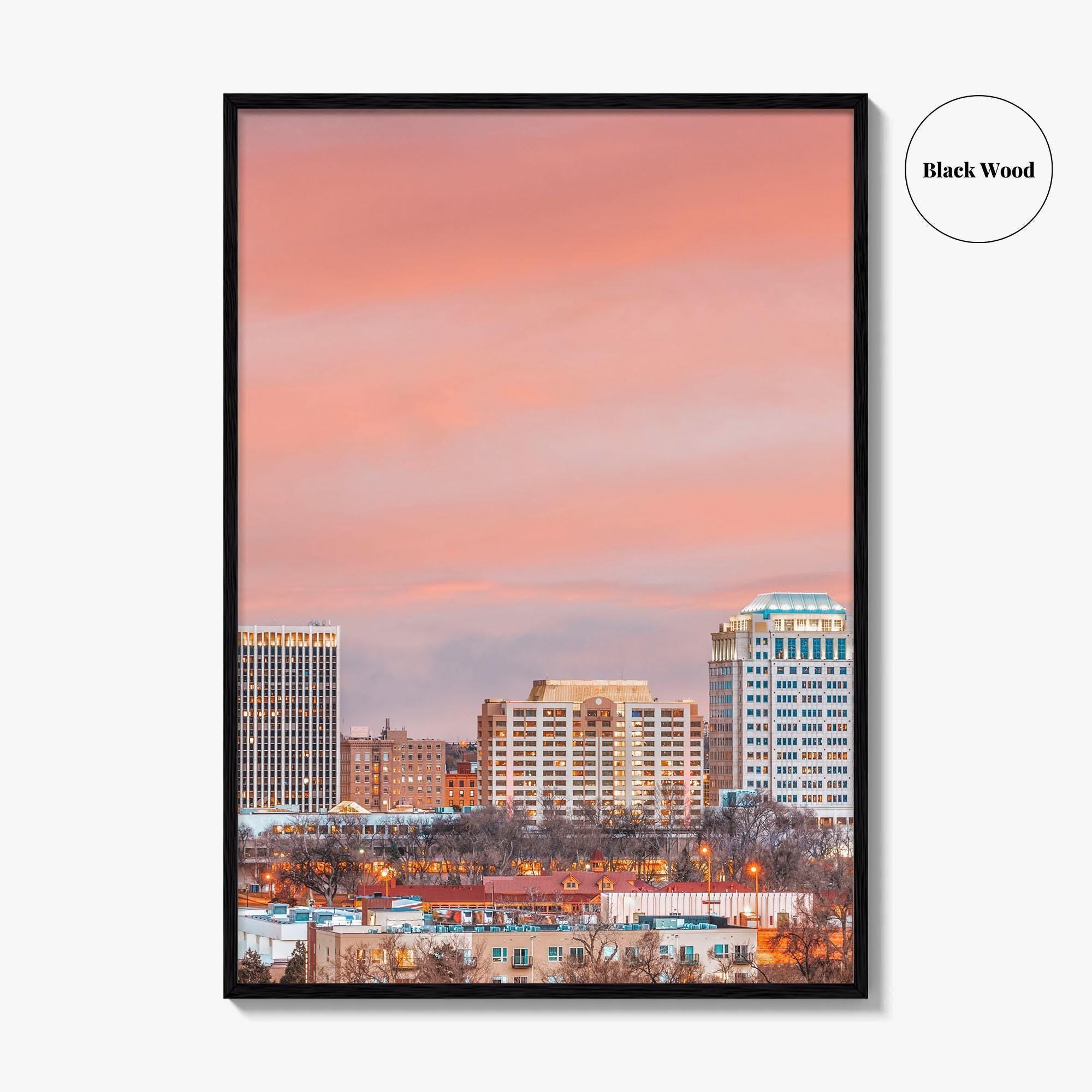 Colorado Springs Skyline Fine Art Photo Print, CO, USA, Wall Decor Poster