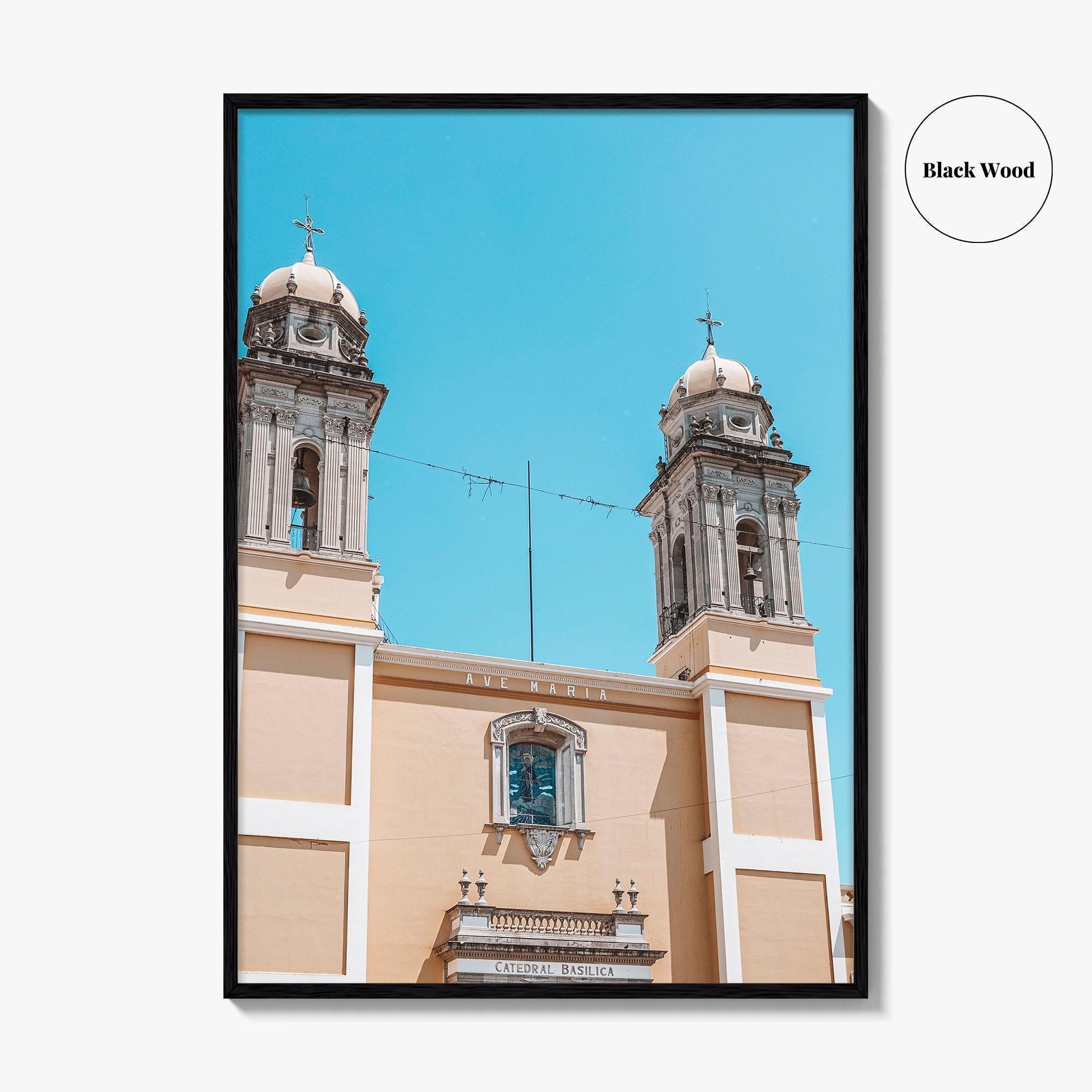 Colima Fine Art Photo Print, Colonial Church, Government Palace, Central Garden, Mexico, Poster