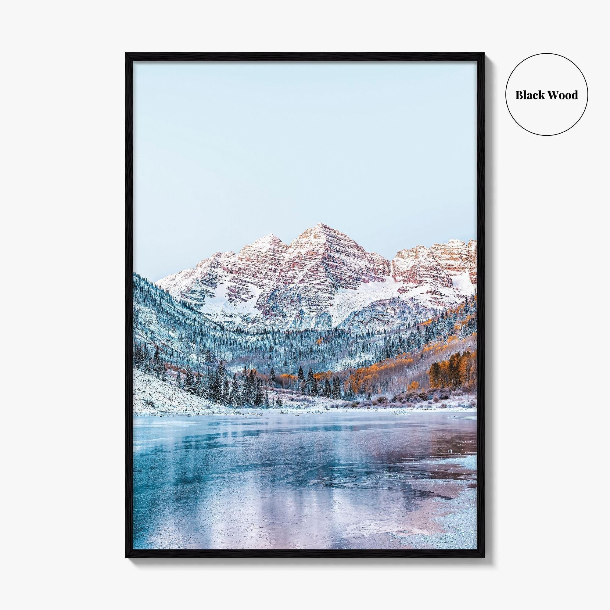Aspen Fine Art Photo Print, Maroon Bells, Colorado Rocky Mountains, Photo Poster, USA