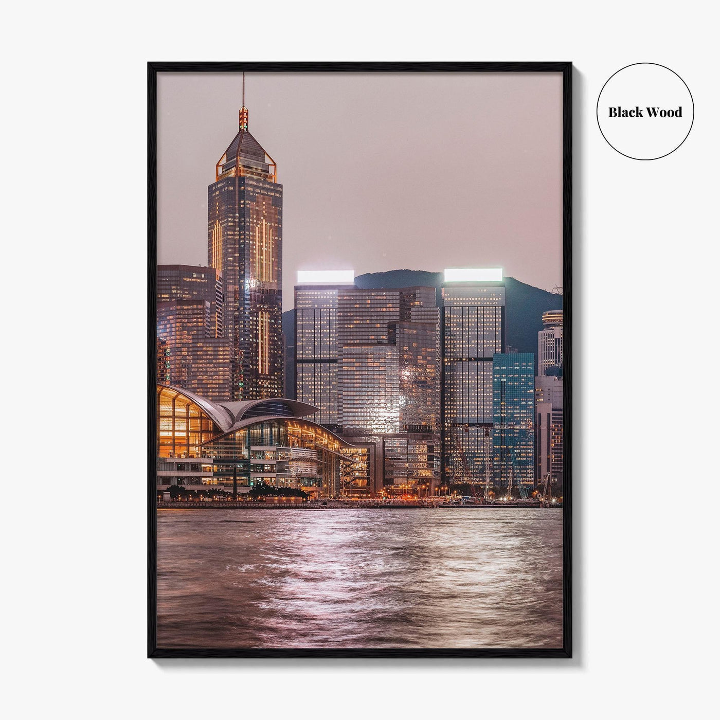 Hong Kong Skyline Fine Art Photo Print, Victoria Harbour, China Wall Decor Poster
