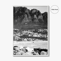 Cape Town Black and White Fine Art Photo Print, Camps Bay South Africa Poster