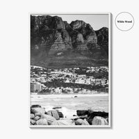 Cape Town Black and White Fine Art Photo Print, Camps Bay South Africa Poster