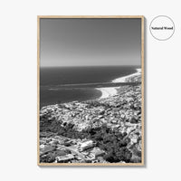 Corona Del Mar Black and White Fine Art Photo Print, Newport Beach California, Aerial