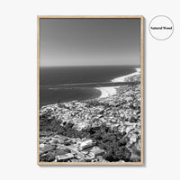 Corona Del Mar Black and White Fine Art Photo Print, Newport Beach California, Aerial
