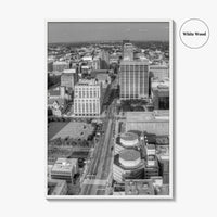 Dayton Skyline Black and White Fine Art Photo Print, Ohio, USA, Wall Decor, Poster