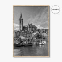 Cork Black and White Fine Art Photo Print, Cobh Cathedral Ireland Poster