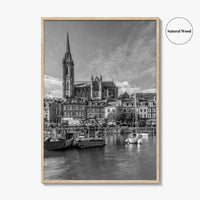 Cork Black and White Fine Art Photo Print, Cobh Cathedral Ireland Poster