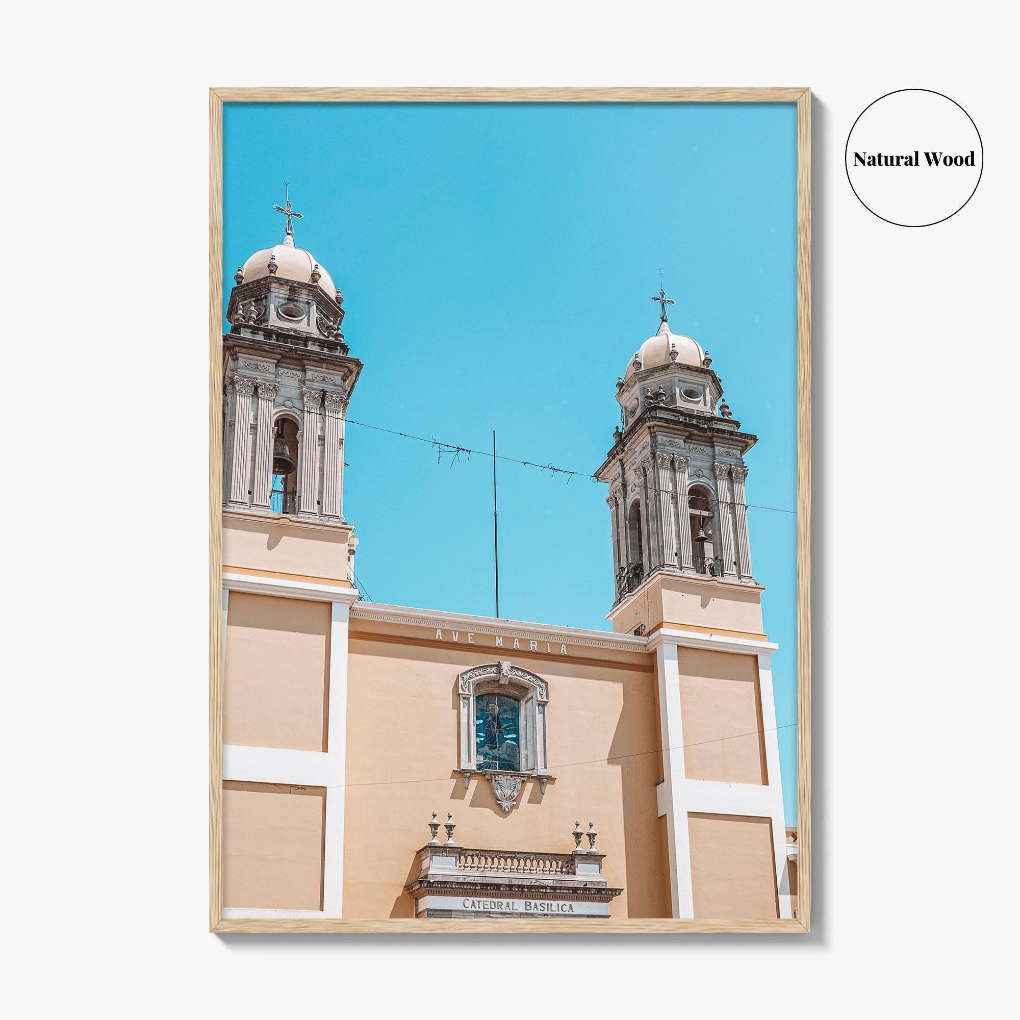 Colima Fine Art Photo Print, Colonial Church, Government Palace, Central Garden, Mexico, Poster