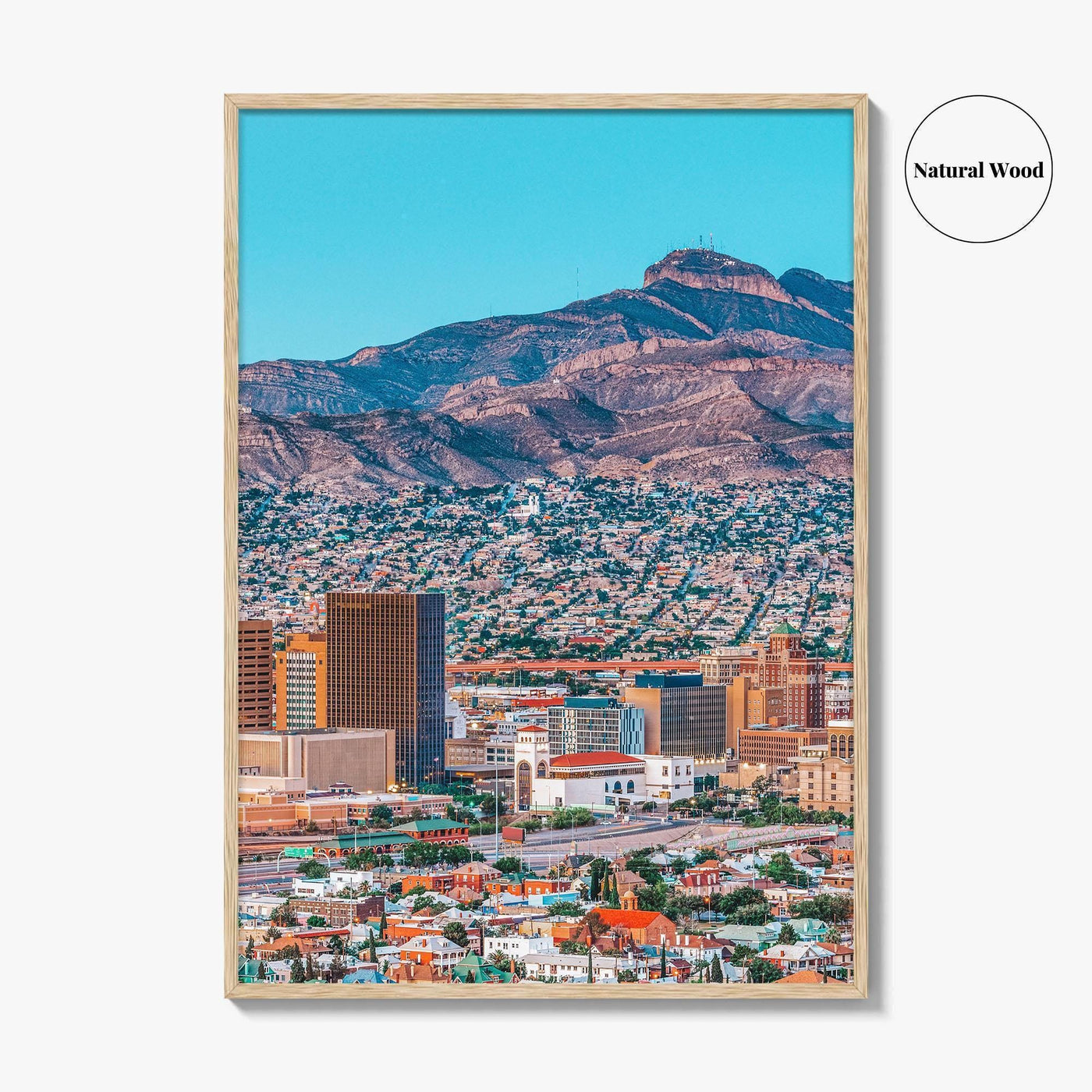 El Paso Skyline Fine Art Photo Print, Downtown, Texas USA, Wall Art Poster