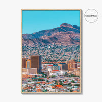 El Paso Skyline Fine Art Photo Print, Downtown, Texas USA, Wall Art Poster