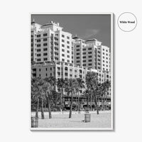 Clearwater Beach Black and White Fine Art Photo Print, Florida, Gulf of Mexico Poster