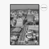 Dayton Skyline Black and White Fine Art Photo Print, Ohio, USA, Wall Decor, Poster