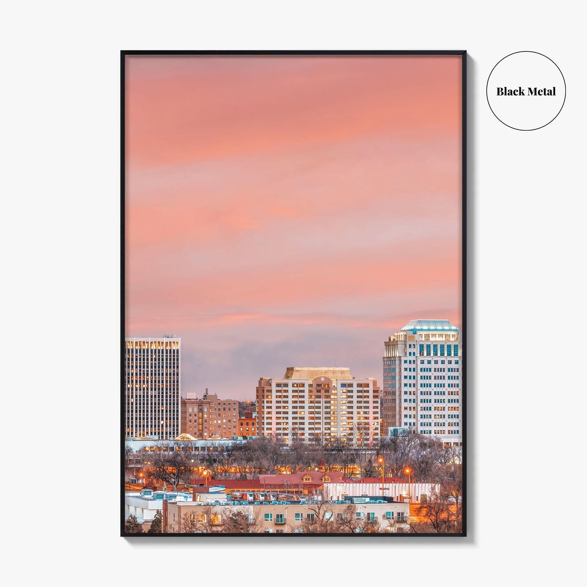 Colorado Springs Skyline Fine Art Photo Print, CO, USA, Wall Decor Poster