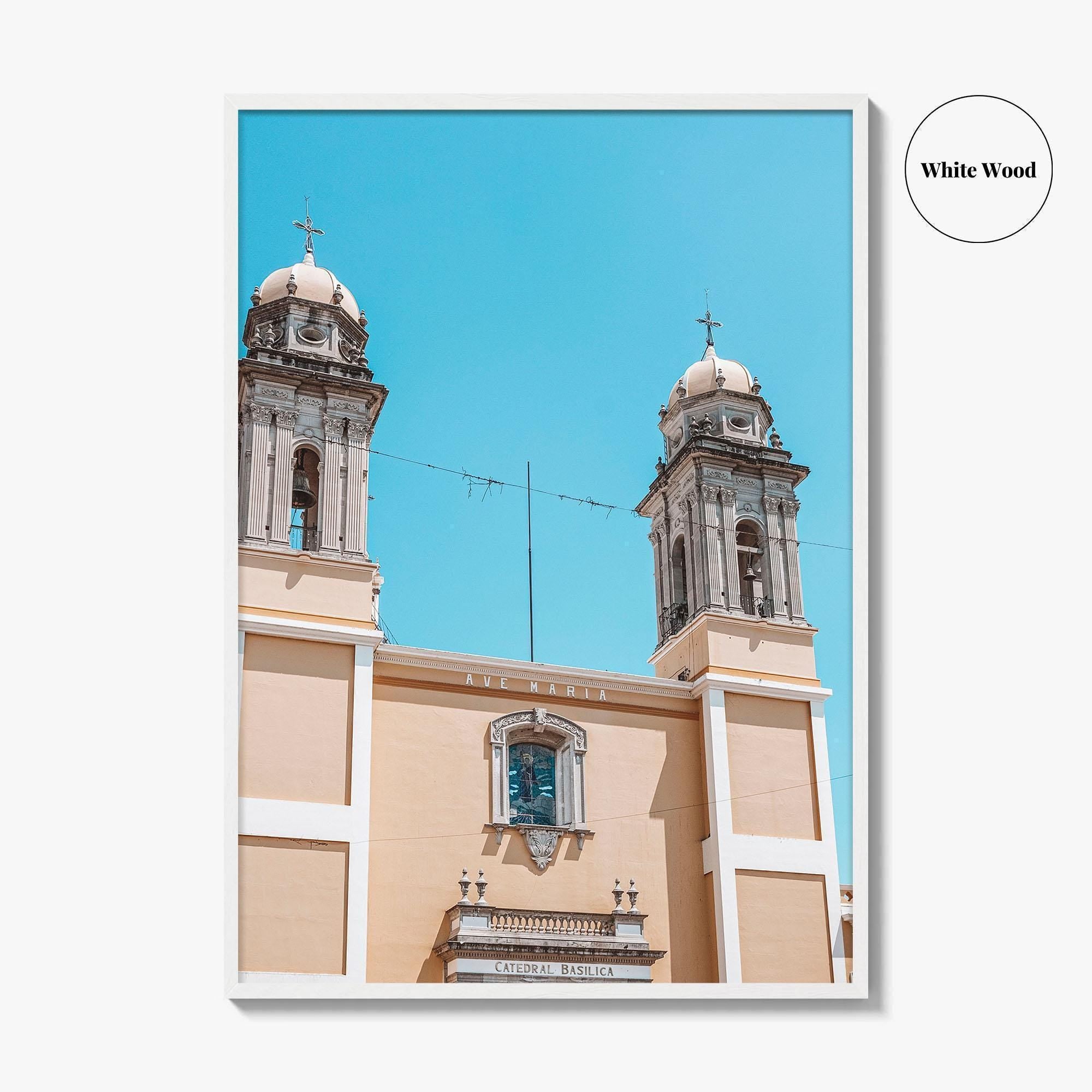 Colima Fine Art Photo Print, Colonial Church, Government Palace, Central Garden, Mexico, Poster
