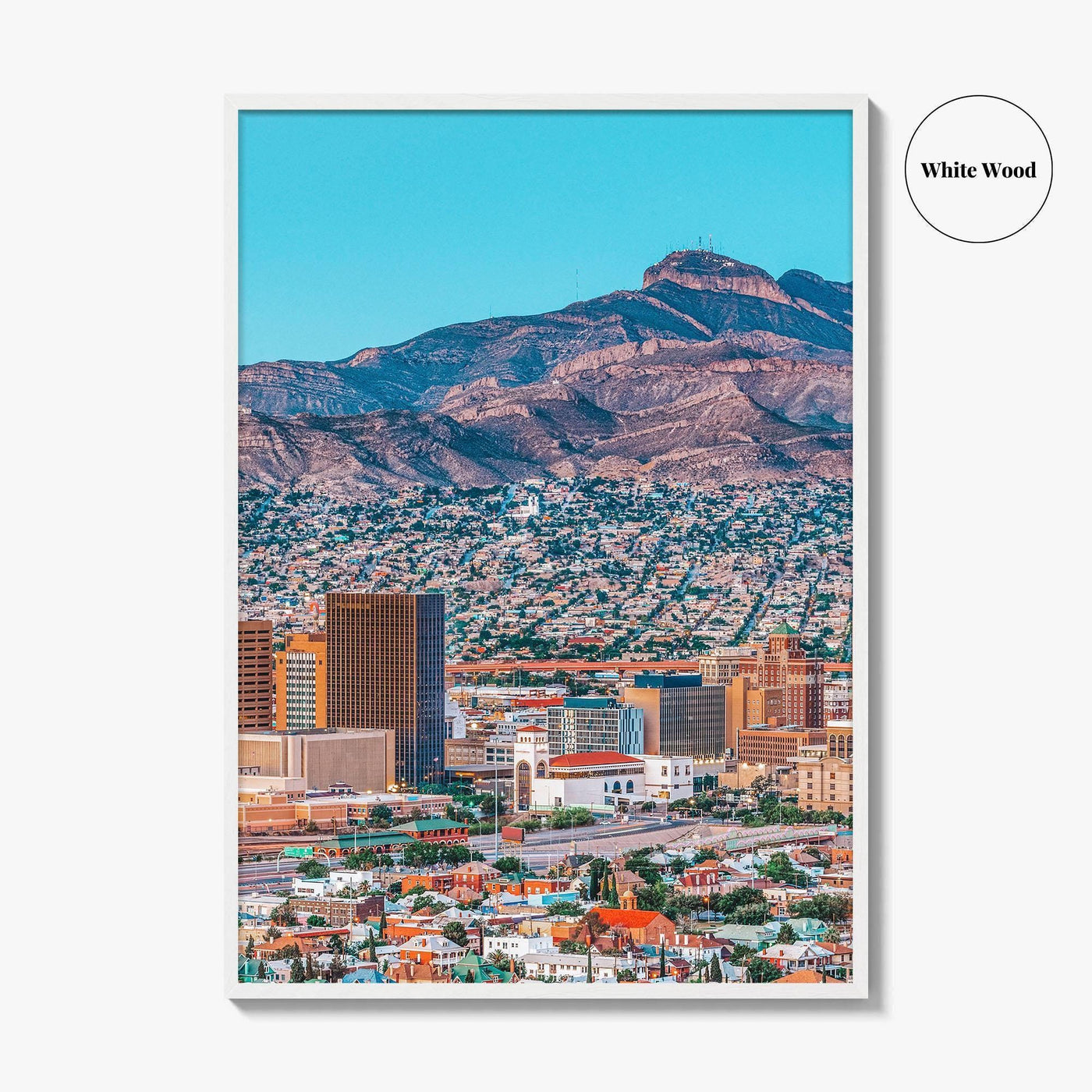 El Paso Skyline Fine Art Photo Print, Downtown, Texas USA, Wall Art Poster