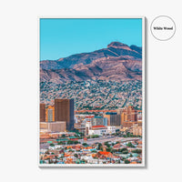 El Paso Skyline Fine Art Photo Print, Downtown, Texas USA, Wall Art Poster