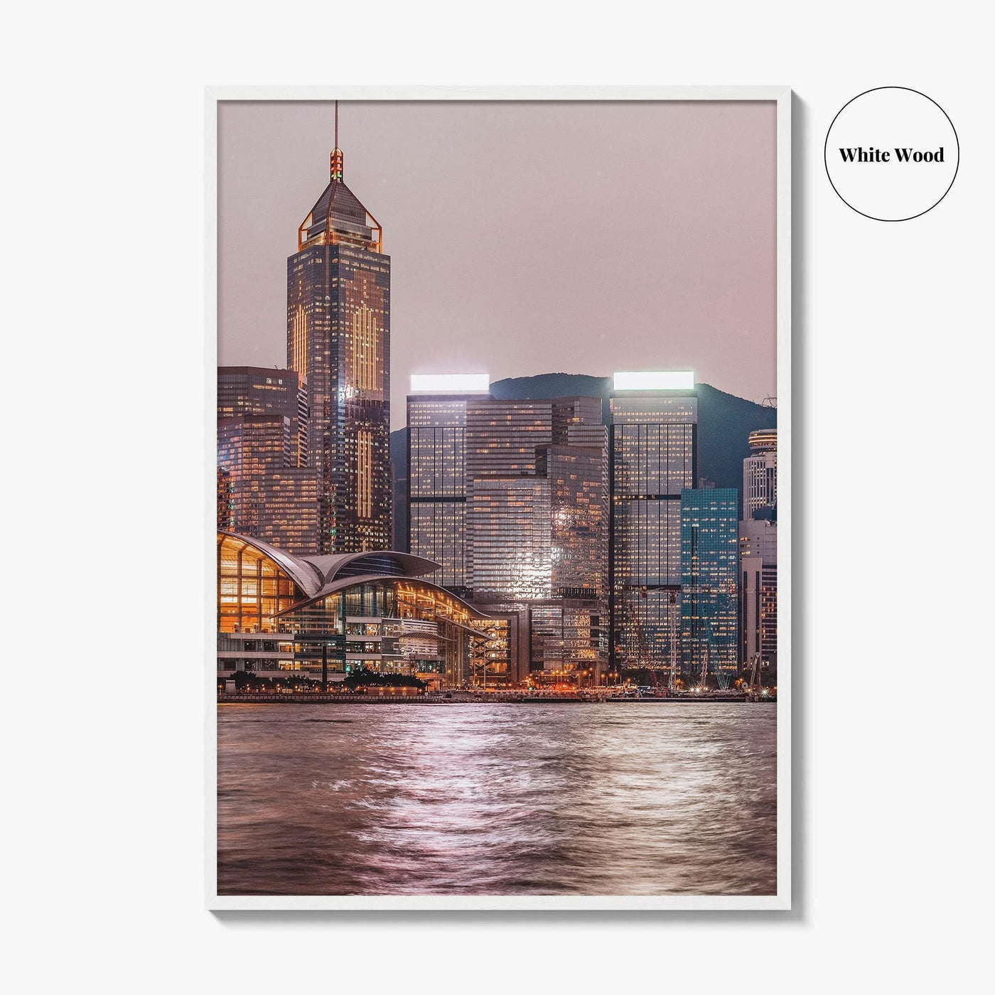 Hong Kong Skyline Fine Art Photo Print, Victoria Harbour, China Wall Decor Poster